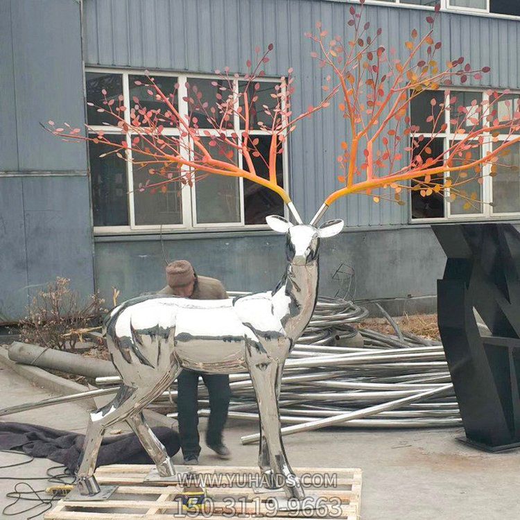 不銹鋼鏡面戶外園林景觀雕塑擺件