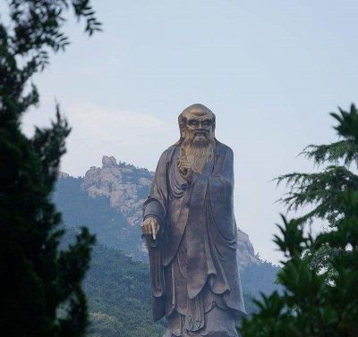 戶外大型鑄銅老子雕像，仿古做舊古代名人擺件