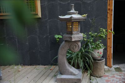 農(nóng)村庭院水循環(huán)石磨魚(yú)缸花園戶(hù)外石槽流水景觀