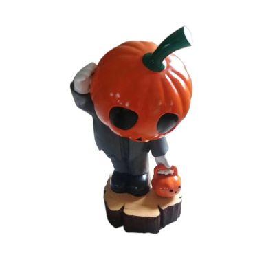 商場(chǎng)擺放萬圣節(jié)主題玻璃鋼卡通南瓜公仔小品