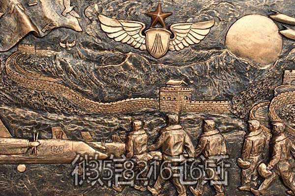 玻璃鋼仿銅黨建主題浮雕