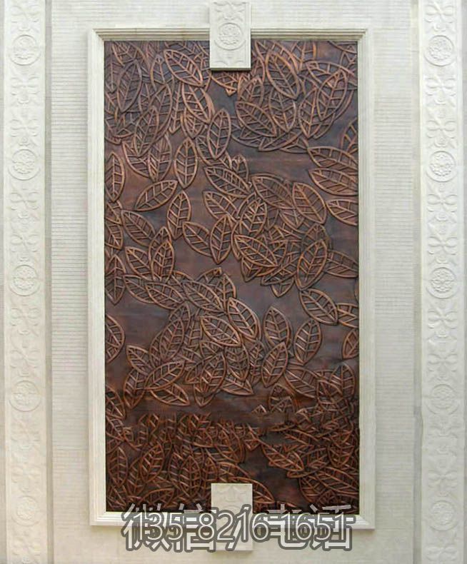 樹(shù)葉造型浮雕壁畫(huà)