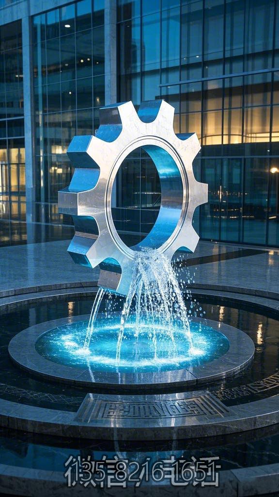 水景噴泉齒輪裝飾雕塑