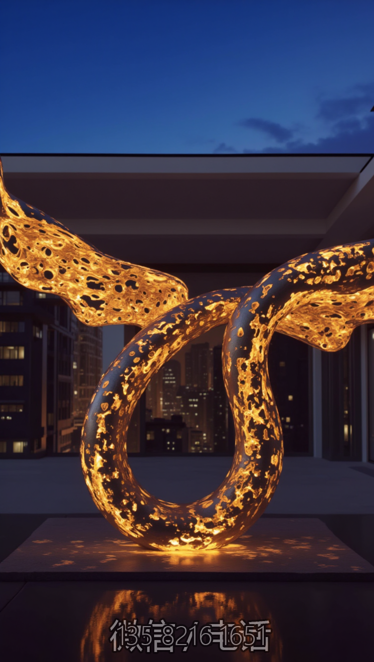 不銹鋼鏤空發(fā)光不銹鋼翅膀雕塑