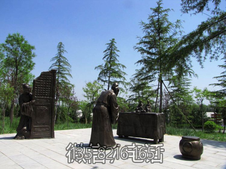 刻木事親二十四孝鑄銅情景人物雕塑