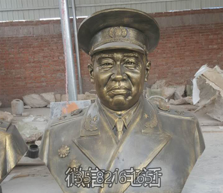 銅雕半身像名人景觀十大元帥朱德雕塑