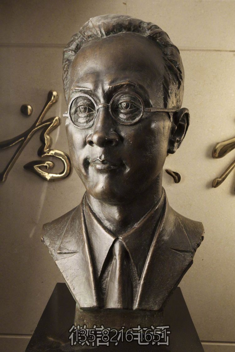 紀(jì)念館名人景觀擺件半身像鄒韜奮雕塑