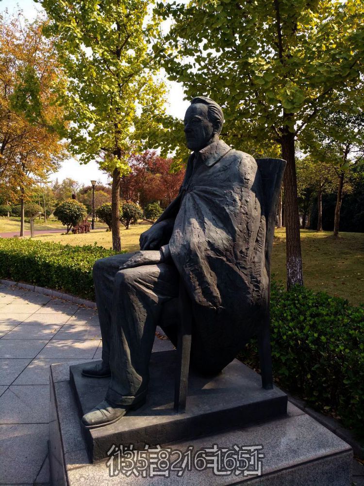 園林景觀銅雕西方名人景觀羅斯福雕塑