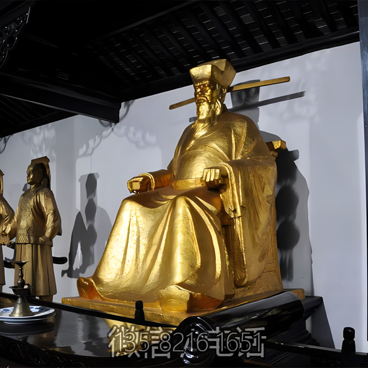 玻璃鋼仿銅古代名人定制戶外廣場裝飾品落地擺件包拯雕塑