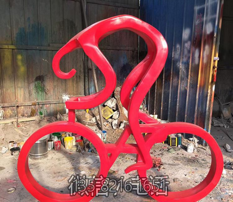 景觀玻璃鋼戶外體育運(yùn)動(dòng)景觀騎自行車人物雕塑