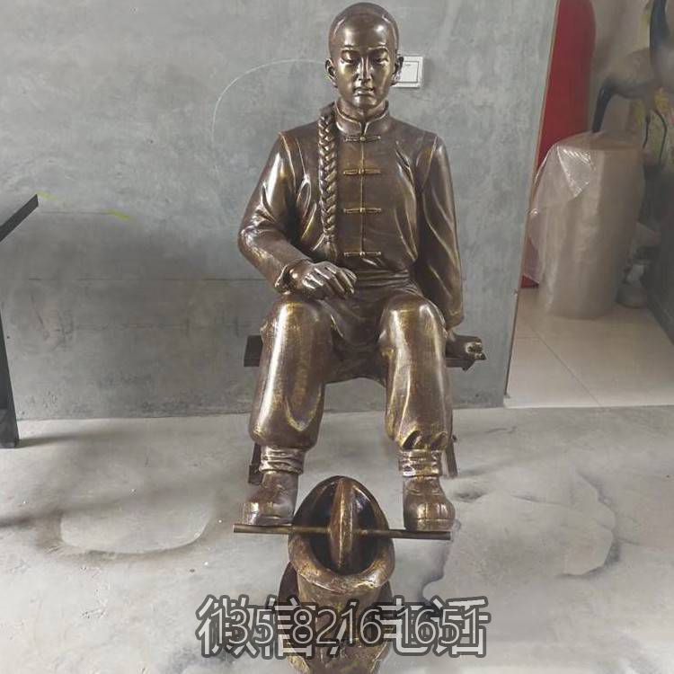 碾藥中醫(yī)藥文化人物雕塑