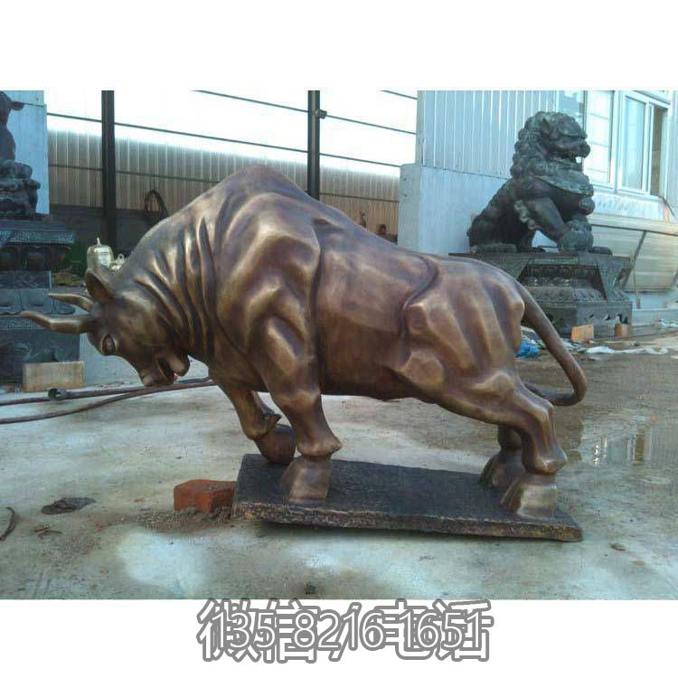 純銅鑄造開荒牛銅雕