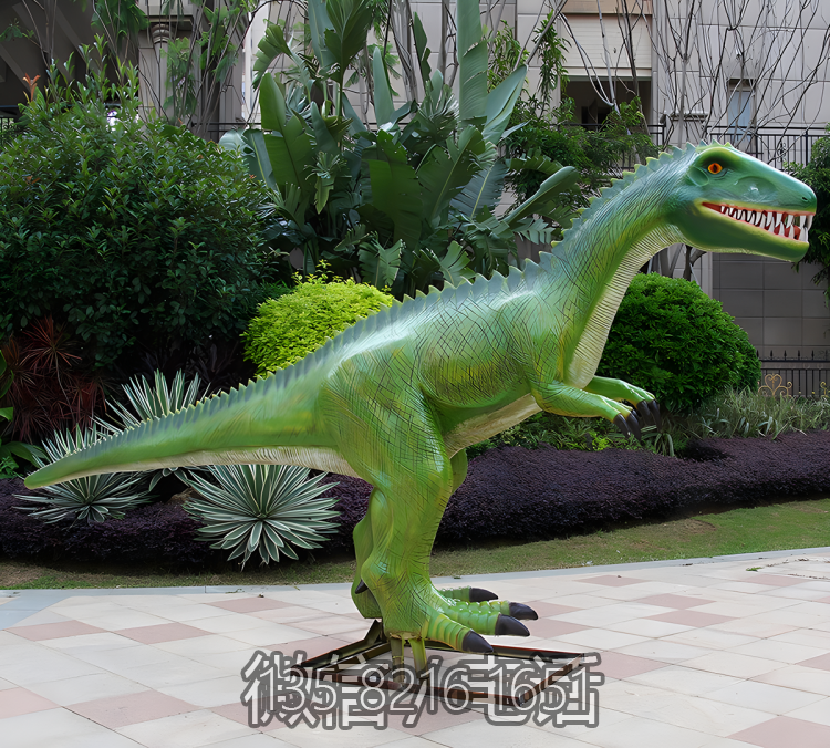 玻璃鋼仿真動物擺件公園戶外裝飾景觀恐龍雕塑