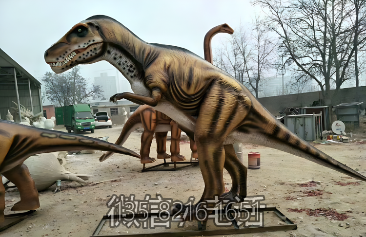 園林戶外景觀動物擺件玻璃鋼仿真大型侏羅紀(jì)主題恐龍雕塑