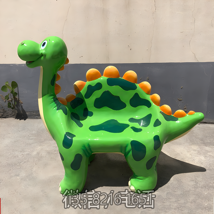 玻璃鋼卡通動(dòng)物恐龍座椅裝飾擺件 玻璃鋼卡通動(dòng)物恐龍座椅裝飾擺件
