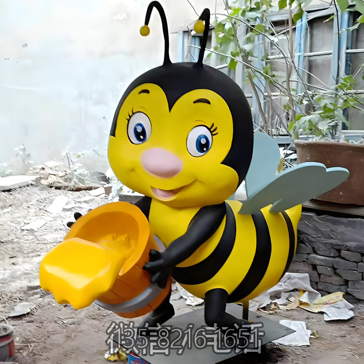 幼兒園裝飾品擺件玻璃鋼樹(shù)脂蜜蜂卡通動(dòng)物擺件