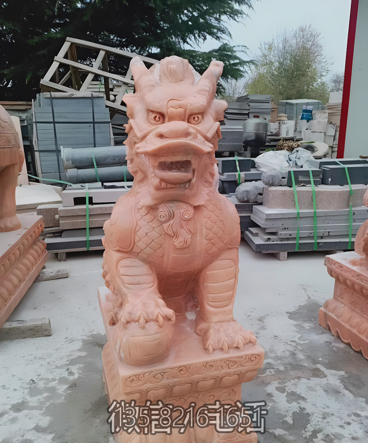 黃蠟石石雕園林景觀神獸麒麟雕塑