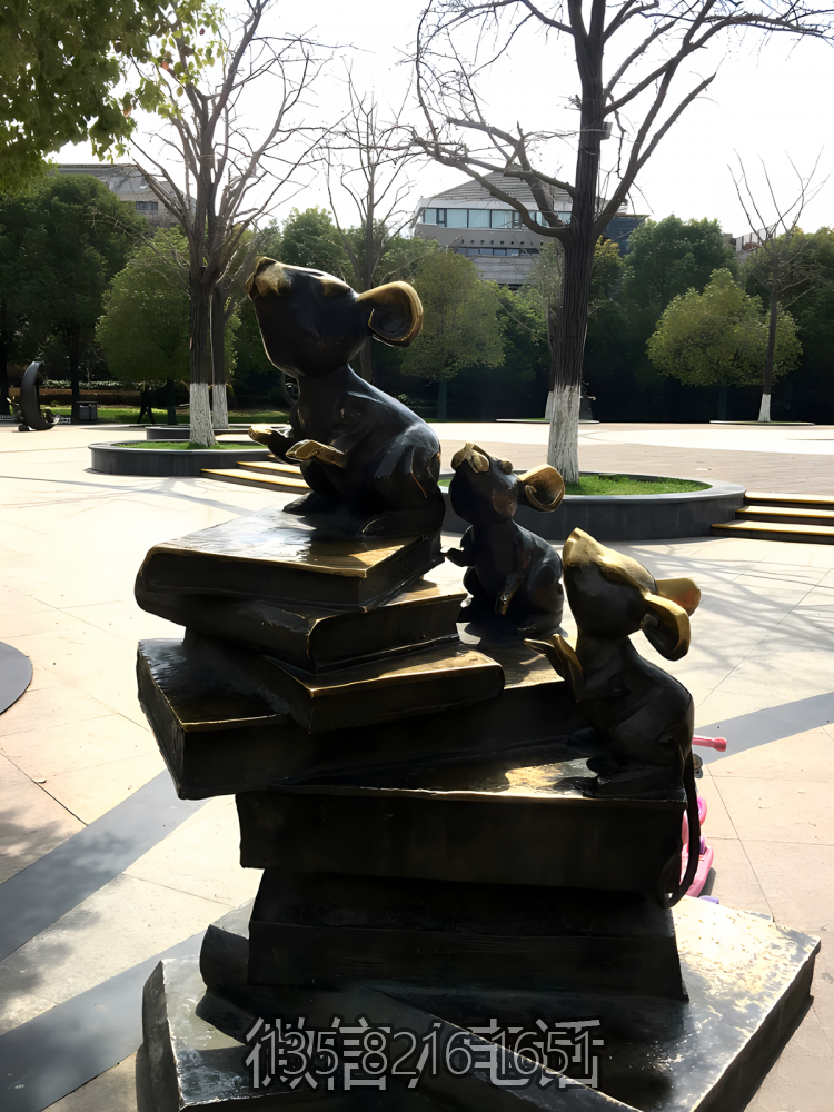 子鼠鑄銅十二生肖動(dòng)物銅雕