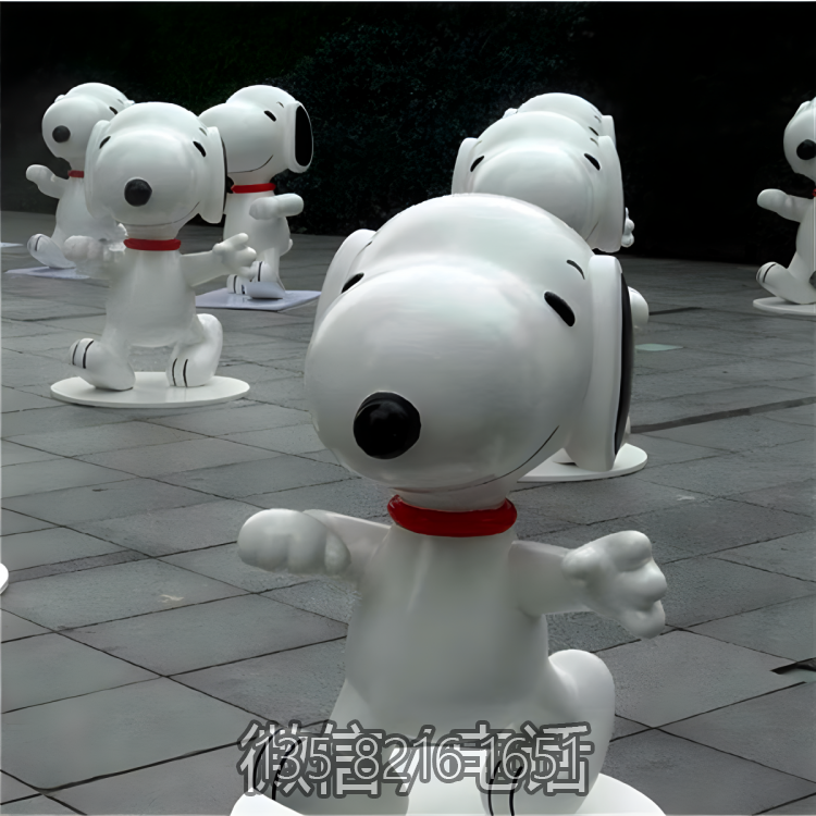 花園戶外景觀玻璃鋼卡通動物擺件Snoopy雕塑