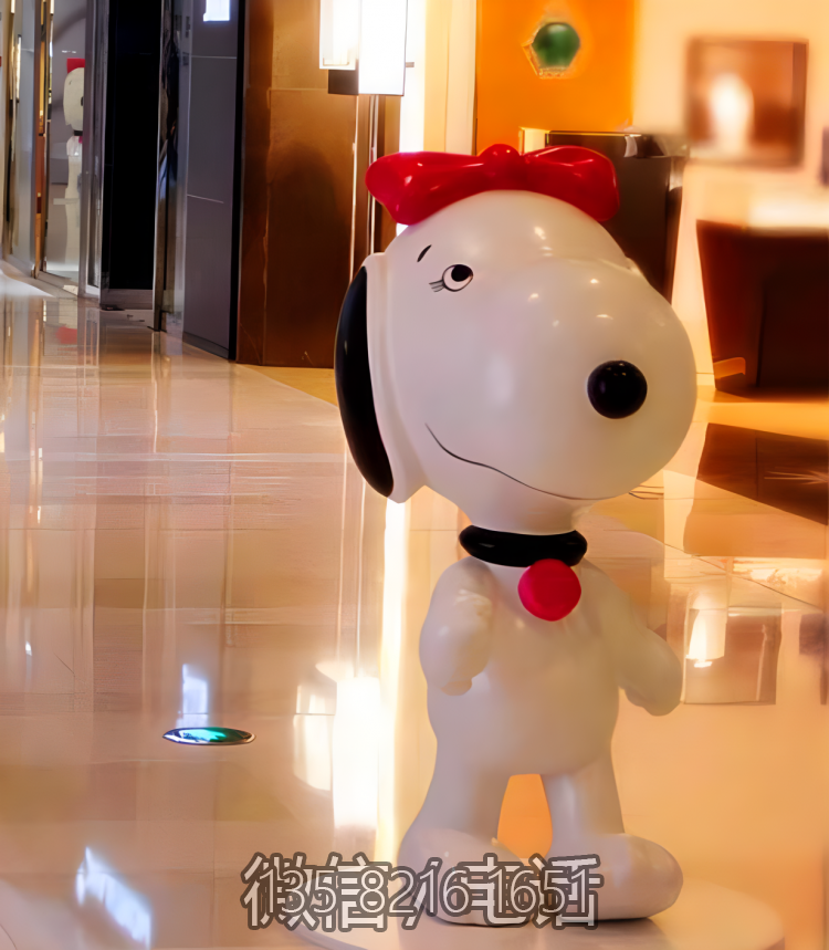 商場店鋪玻璃鋼卡通美陳裝飾擺件Snoopy雕塑