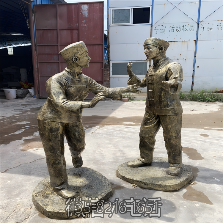 仿銅玻璃鋼少數(shù)民族音樂主題雕塑