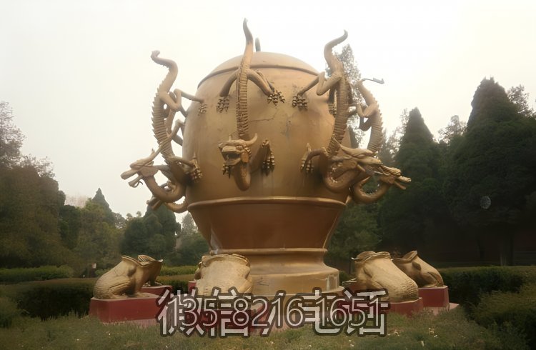 純銅鑄造地動儀景觀銅雕