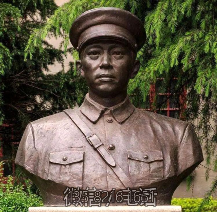 葉挺將軍胸像銅雕