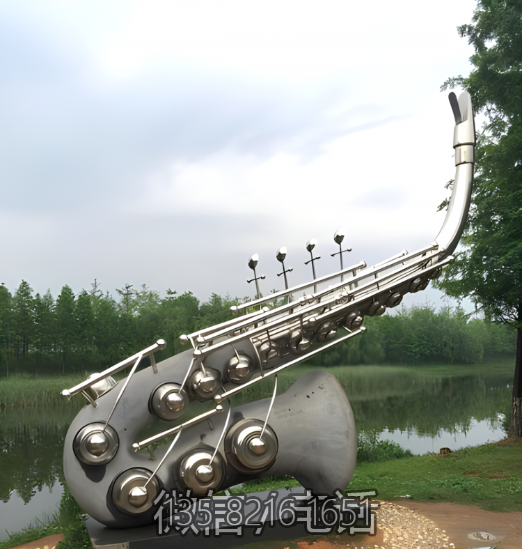 不銹鋼薩克斯景觀雕塑