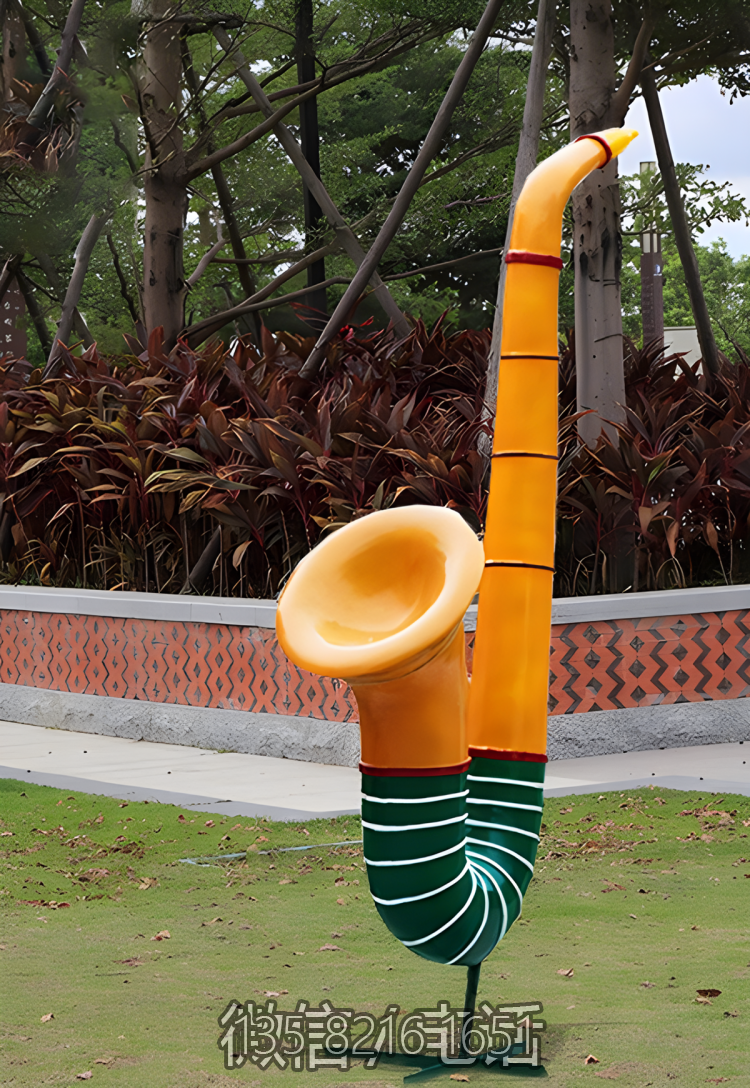 玻璃鋼抽象薩克斯雕塑擺件