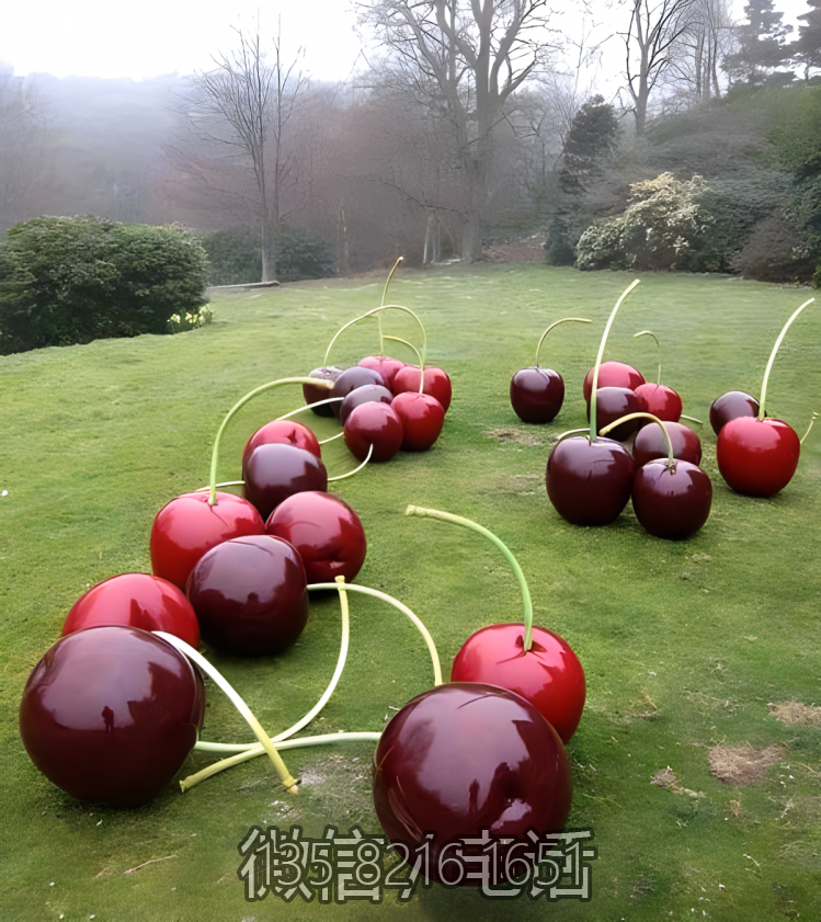 玻璃鋼仿真櫻桃雕塑