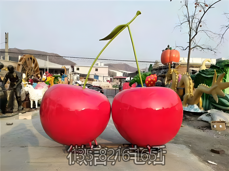 玻璃鋼仿真櫻桃雕塑