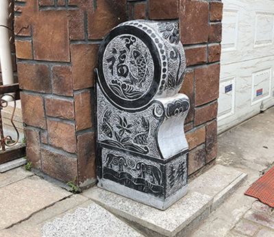 庭院福字抱鼓石門(mén)墩