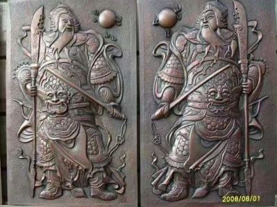 鍛銅門(mén)神浮雕壁畫(huà)