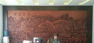 室內(nèi)創(chuàng)意風(fēng)景圖長城雕塑