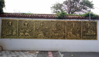 六藝（禮樂數御書射）銅浮雕裝飾畫