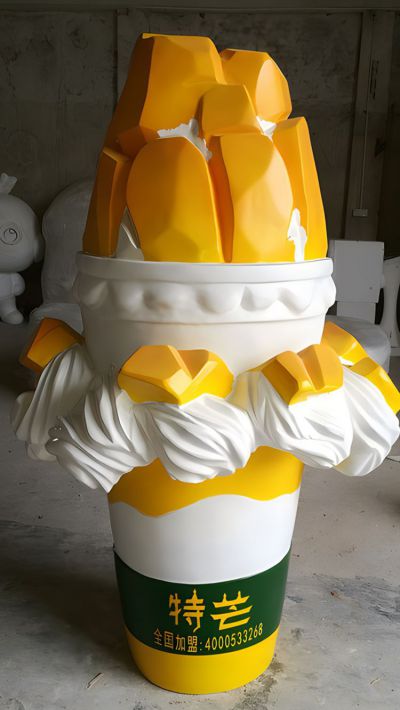 玻璃鋼芒果冰淇淋雕塑