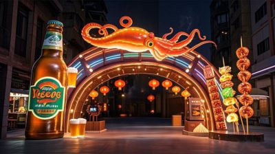 啤酒魷魚(yú)烤串門(mén)頭