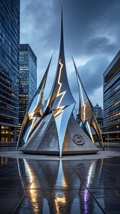 不銹鋼避雷針雕塑