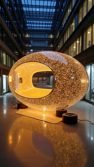 發(fā)光不銹鋼景觀雕塑