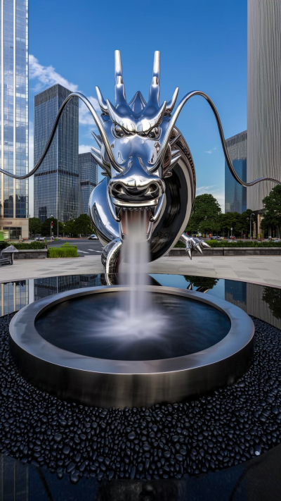 不銹鋼噴水龍頭水景噴泉景觀雕塑