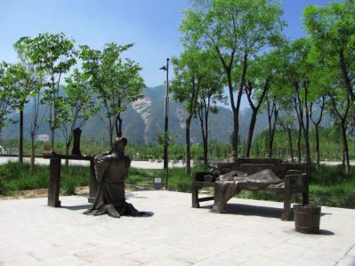 嘗糞憂心二十四孝鑄銅情景人物雕塑