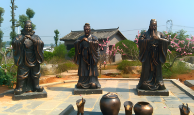 桃園三結(jié)義鑄銅人物雕塑