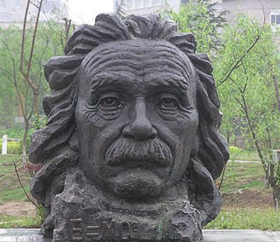 戶外園林名人頭像銅雕偉人愛因斯坦雕塑