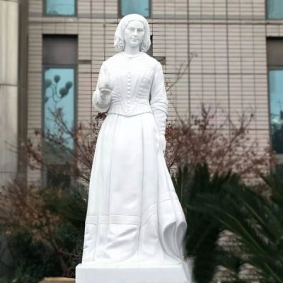 近代護(hù)理教育創(chuàng)始人漢白玉石雕醫(yī)院醫(yī)學(xué)院著名人物南丁格爾雕塑