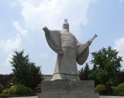 景區(qū)園林大理石石雕歷史名人曹操雕塑