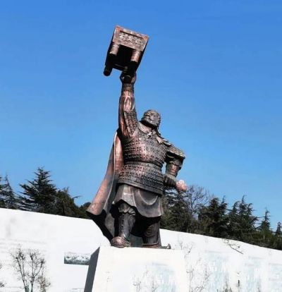 歷史上杰出的軍事家擺件景區(qū)廣場大型玻璃鋼仿銅項羽雕塑