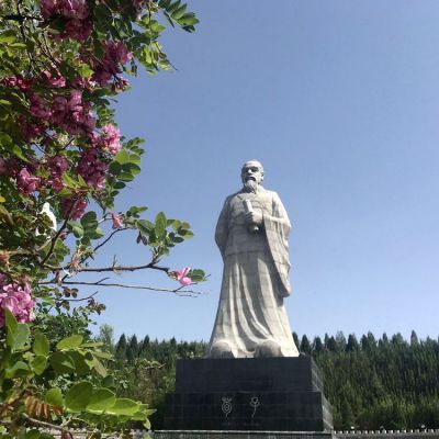 校園中國古代（戰(zhàn)國時期）著名思想家教育家荀子石雕擺件