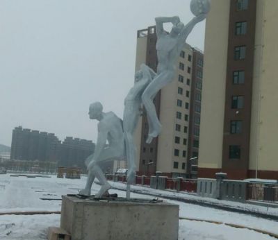 廣場(chǎng)景觀擺件不銹鋼抽象打籃球的運(yùn)動(dòng)人物雕塑