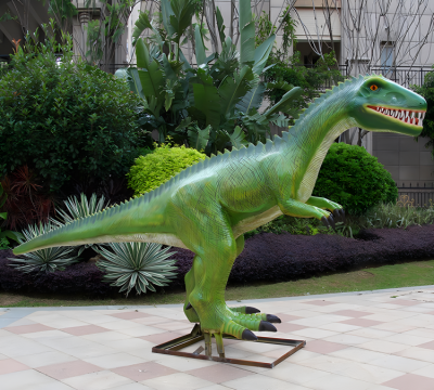 玻璃鋼仿真動(dòng)物擺件公園戶外裝飾景觀恐龍雕塑