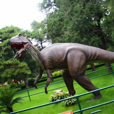 玻璃鋼仿真動(dòng)物園林裝置落地大型擺件恐龍雕塑